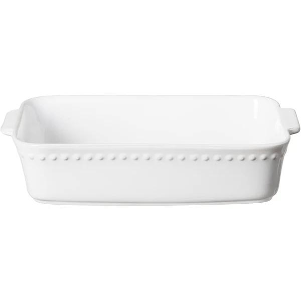 Costa Nova Pearl White Rectangular Baker Medium 33cm