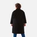 Kmart Curve Textured Coat - Black Size: 18