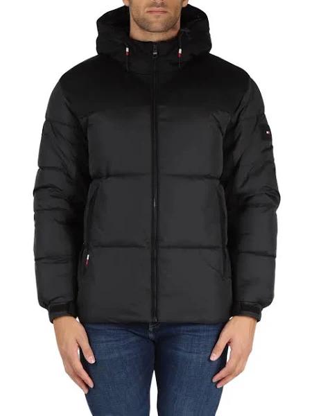 Tommy Hilfiger Mens Black New York Hooded Jacket