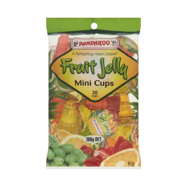 Pandaroo Fruit Jelly Mini Cups 20 Pack 380g