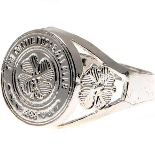 Celtic FC Silver Plated Crest Ring Large