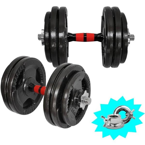 Total 53.5kg - 36cm Dumbell Bar - 2.5kgx4 + 5kgx8 - Iron Plate Dumbbell Weight