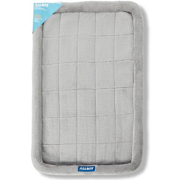 All Day Plush Rect Bolster Dog Mat Grey XXL-118x71cm