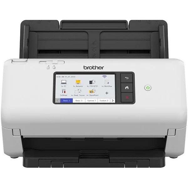 Brother ADS-4700W Document Scanner (A4, Duplex) with 80-Sheet ADF & Wireless Connectivity