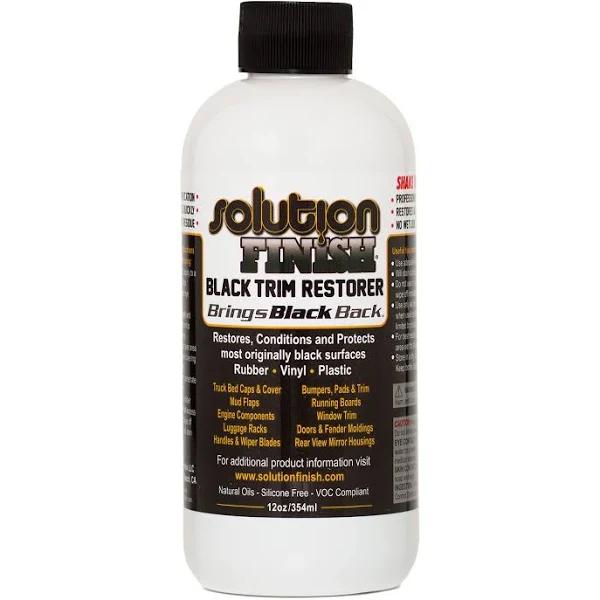 Solution Finish Black Plastic & Vinyl Restorer - Use For Car and Truck Detailing - 350ml | Garage