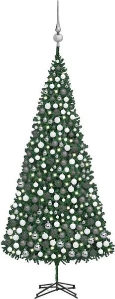 vidaXL Artificial Christmas Tree With LEDs&Ball Set 500 cm Green