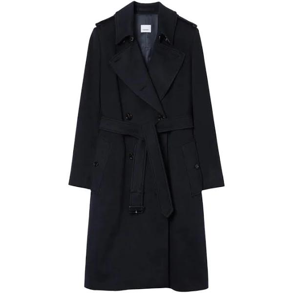 Burberry Cashmere Kensington Trench Coat , Size: 14