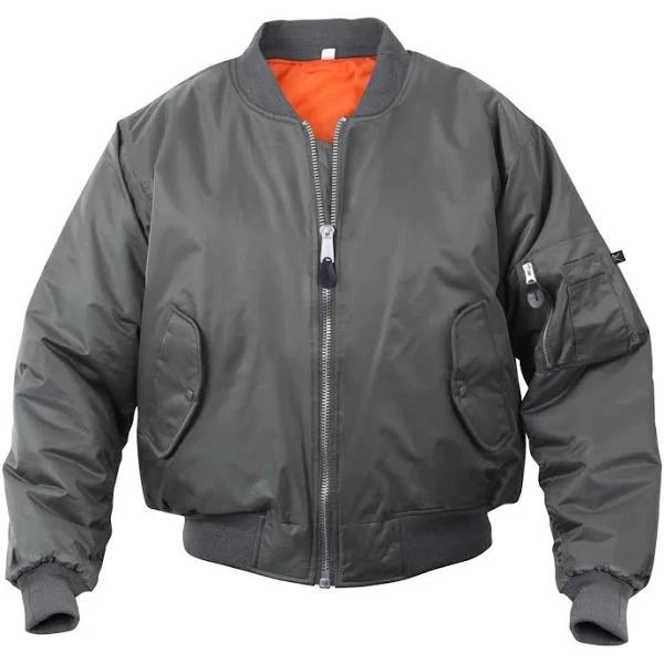 Rothco 7332 MA-1 Flight Jacket - Gun Metal Grey, 2XL