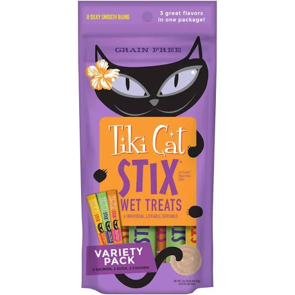 Tiki Cat Stix Variety Pouch Cat Treat 14G 6pk