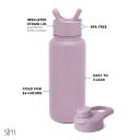 Simple Modern Water Bottle with Straw and Chug Lid Vacuum Insulated Stainless Steel Metal Thermos Bottles | Reusable Leak Proof BPA-Free Flask For