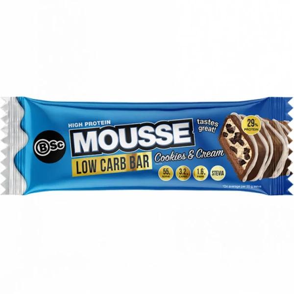 Body Science High Protein Low Carb Mousse Bar - 55g - Cookies & Cream