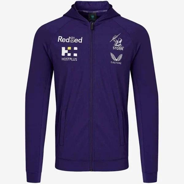 NRL 2022 Training Zip Jacket - Melbourne Storm - Purple - Rugby League - Mens 3XL