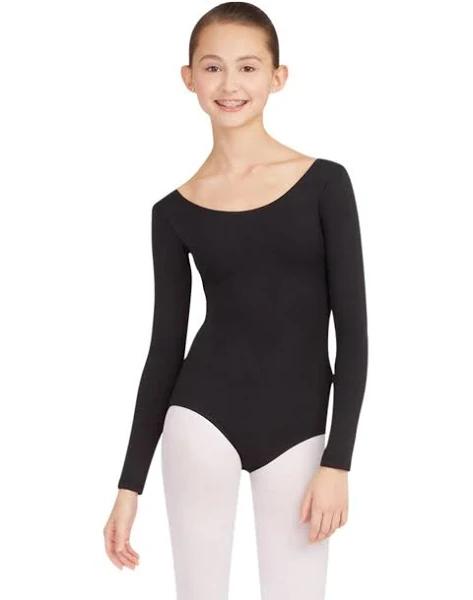 Capezio Black Women's Long Sleeve Leotard, Size Small