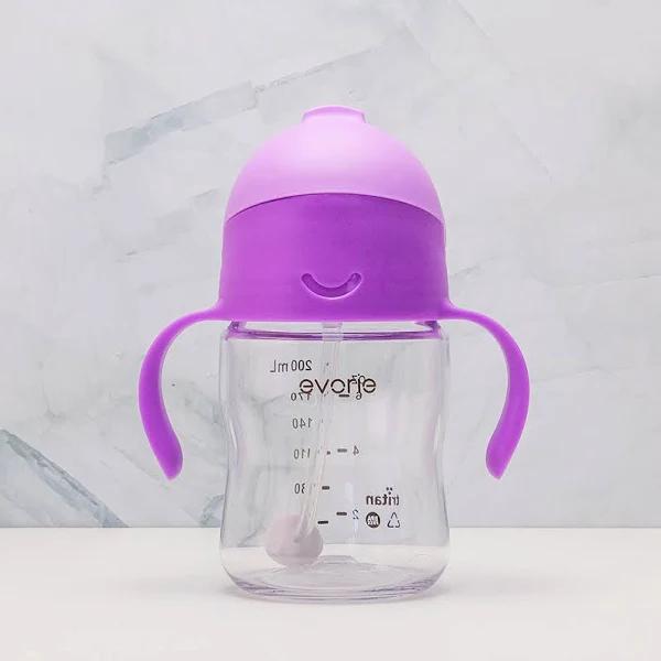 Evorie Tritan 360 Straw Sippy Cup, Spill-proof & Leak-proof Toddler Drink Bottle, 200ml