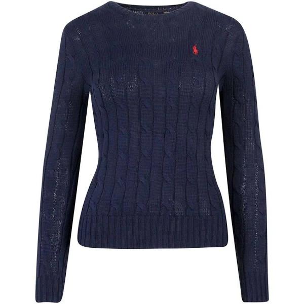 Polo Ralph Lauren Cable-Knit Wool-Cashmere Jumper Hunter Navy XS