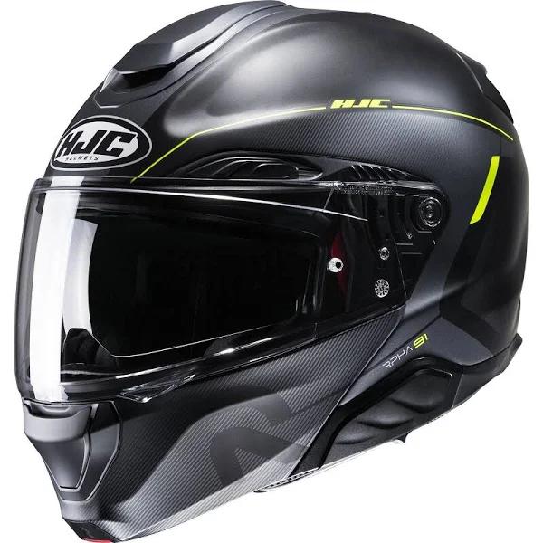 HJC RPHA 91 Combust Helmet, black-yellow, Size M