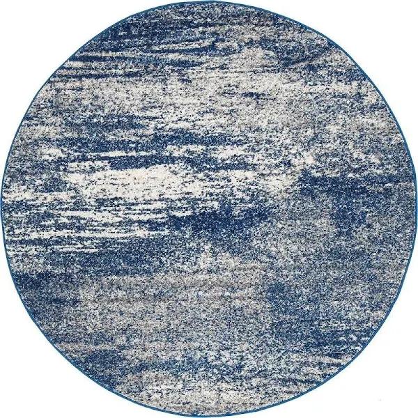 Mirage Casandra Dunescape Modern Blue Grey Round Rug 200x200cm