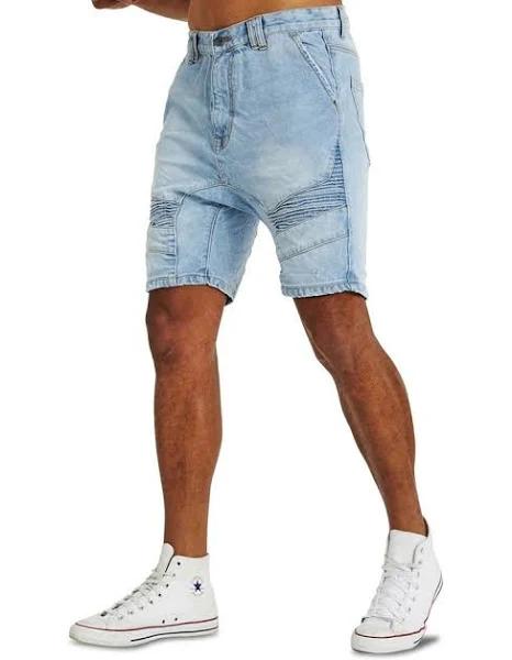 KSCY Spectra Denim Shorts in Sunbleached Blue 32