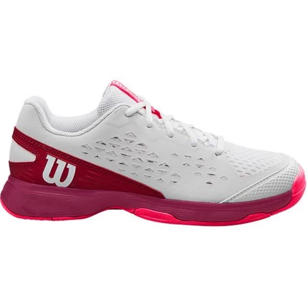 Youth tennis shoe Wilson Rush Pro JR 4.0, UK 4 | White