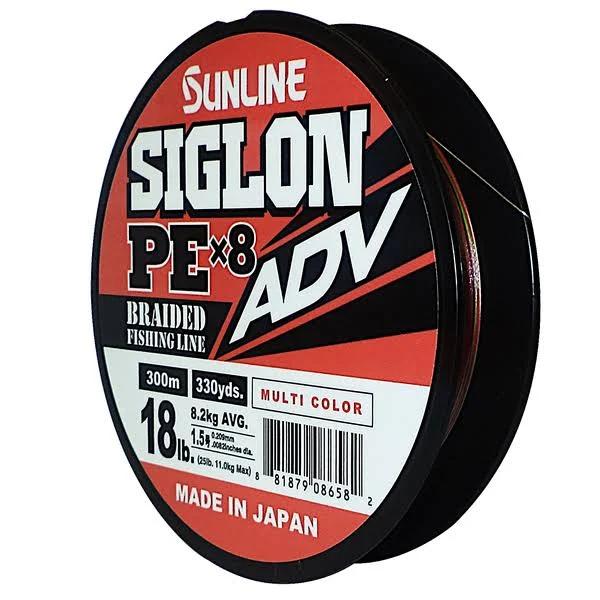 Sunline Siglon PEx8 Adv Braided Fishing Line Multi Colour 300m, 18lb