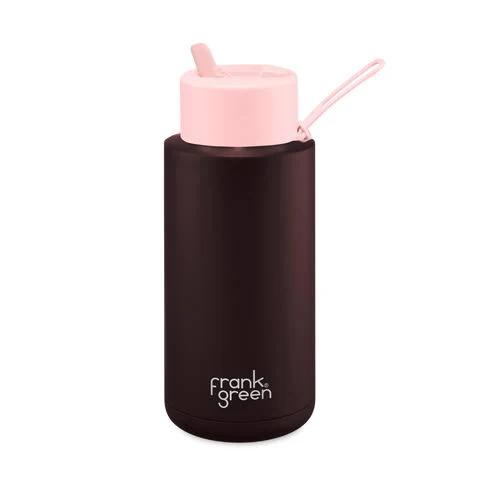 Limited Edition Ceramic Reusable Bottle - 34oz / 1,000ml - Chocolate / Blushed - Frank Green