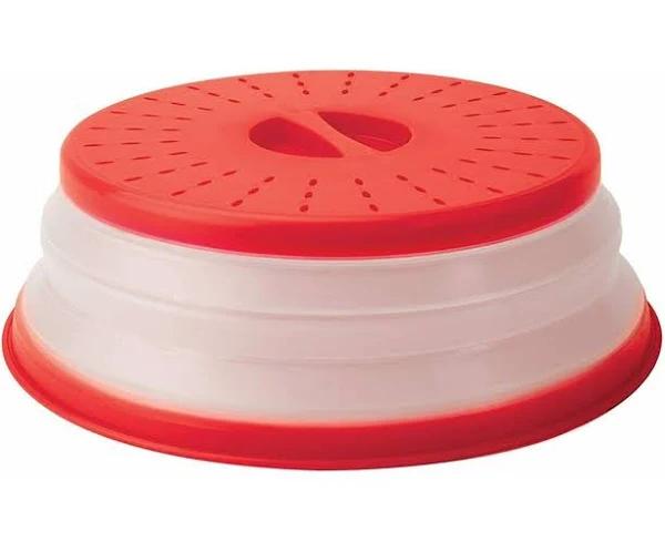 Tovolo Food Safe Microwave Dome Plate Lid Dish Cover Protector Collapsible Red - AfterPay & zipPay Available