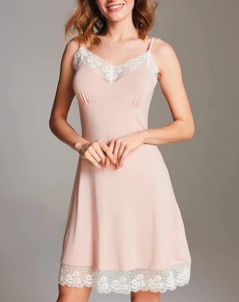 Oh!Zuza Lace Trim Chemise - Dusty Pink - M - AfterPay & zipPay Available