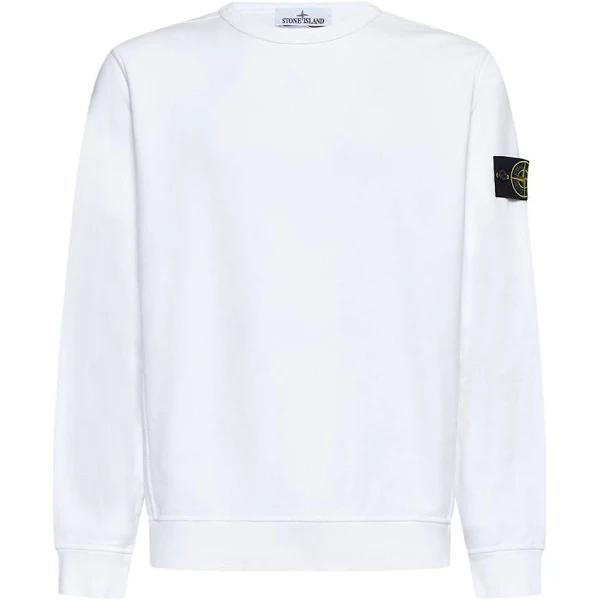 Stone Island | White Cotton Crew-Neck Sweatshirt