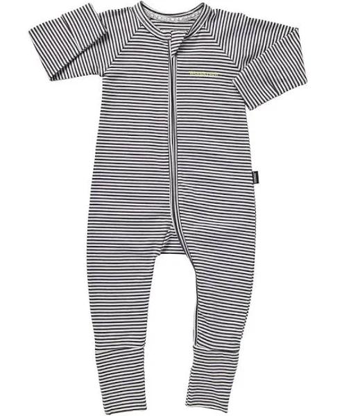 Bonds Baby Zip Wondersuit - 3 Colours, Dark Grey/White Stripe / 00