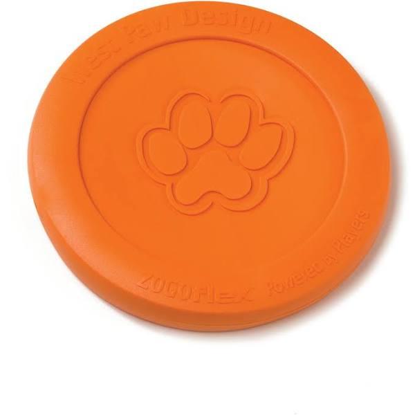 West Paw Zisc Flying Disc Fetch Dog Toy - Large - Orange