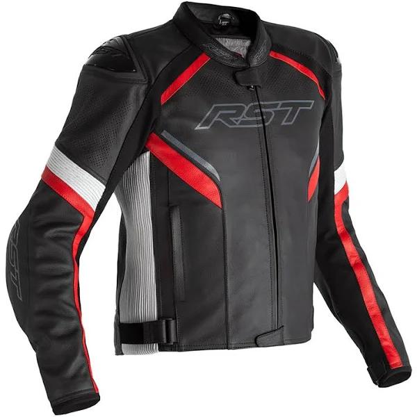 RST Sabre CE Leather Jacket - Black/Red