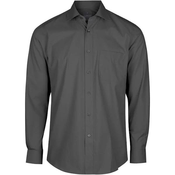 Gloweave Career Mens Premium Poplin Long Sleeve Shirt - 1272L Charcoal / 42