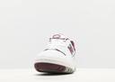 New Balance White & Burgundy 550 Sneakers