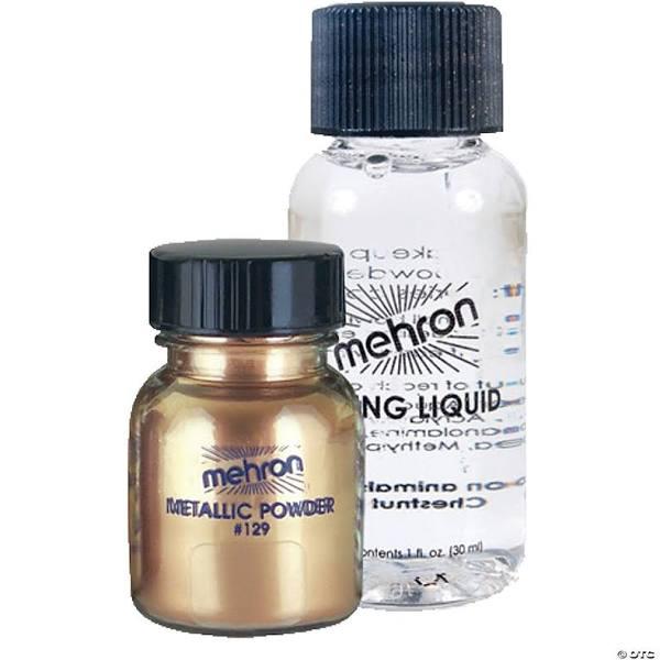 Mehron - Metallic Powder with Mixing Liquid Gold