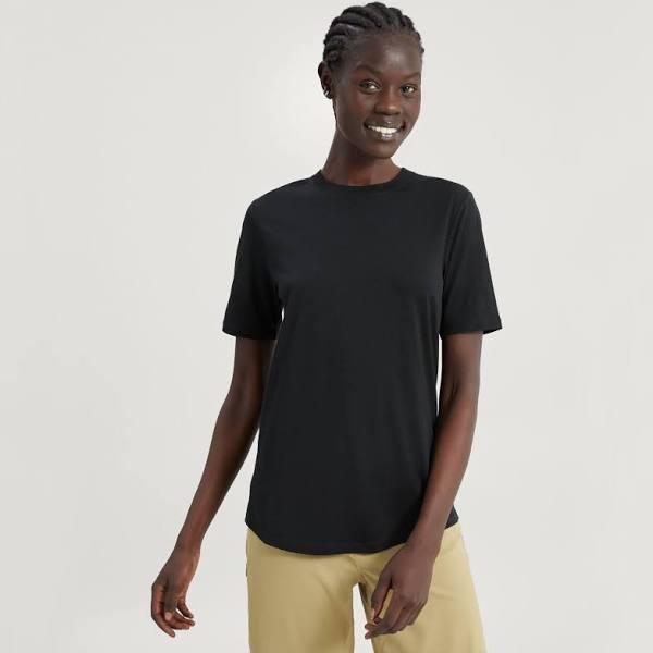 Kathmandu Women's 100% Merino Short Sleeve Crew Top - Black Size Medium - AfterPay & zipPay Available