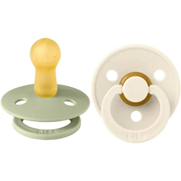 Bibs Pacifiers | Colour 2 Pack - Ivory/Sage | Latex