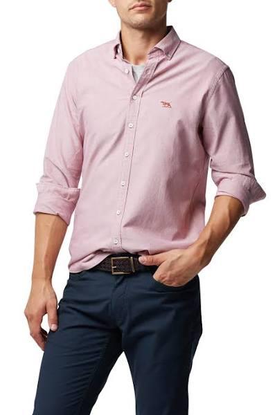 Rodd & Gunn Gunn Oxford Sports Fit Shirt in Merlot Red M