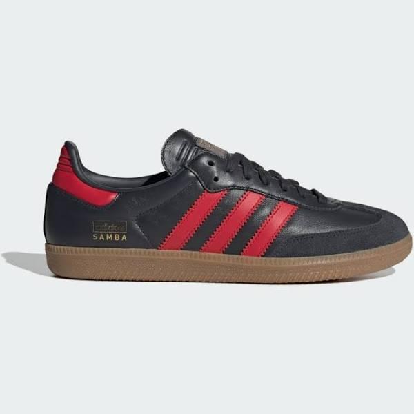 Adidas Samba OG - Carbon / Better Scarlet / Gum4 - US 7.5 - Unisex