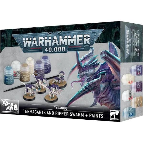 Warhammer 40K Tyranids Termagants and Ripper Swarm + Paints Set