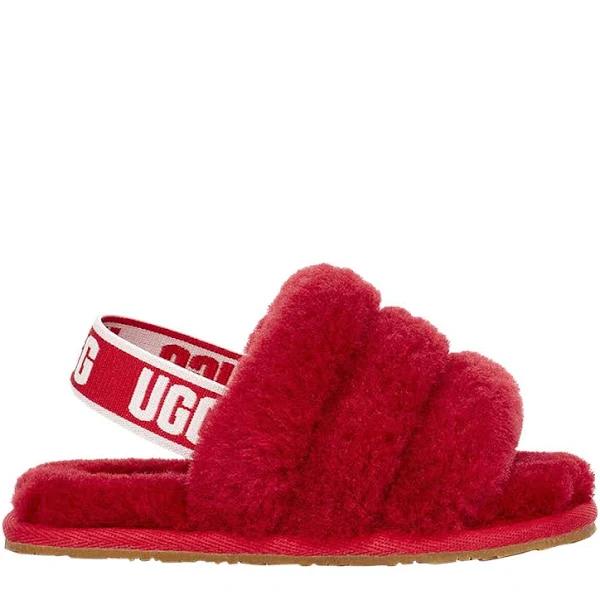 Toddler Girl's UGG Fluff Yeah Slide Sandal, Size 10 M - Red