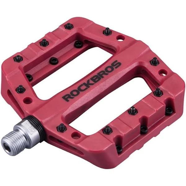 ROCKBROS MTB Pedals Mountain Bike Pedals Lightweight Nylon Fiber Bicycle Platform Pedals for BMX MTB 9/16"