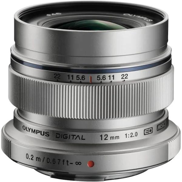 Olympus M. Zuiko Digital Ed 12mm f/2.0 Lens - Silver