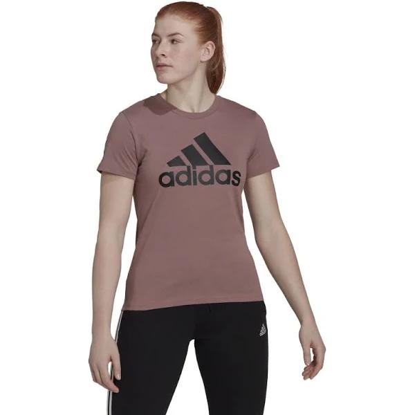 Adidas Womens Loungewear Essentials Logo Tee, XS / Brown