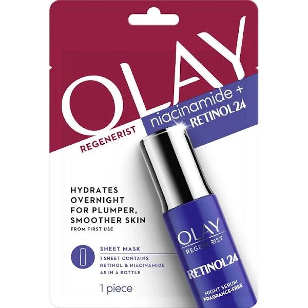 Olay Regenerist Niacinamide & Retinol 24 Face Sheet Mask Each