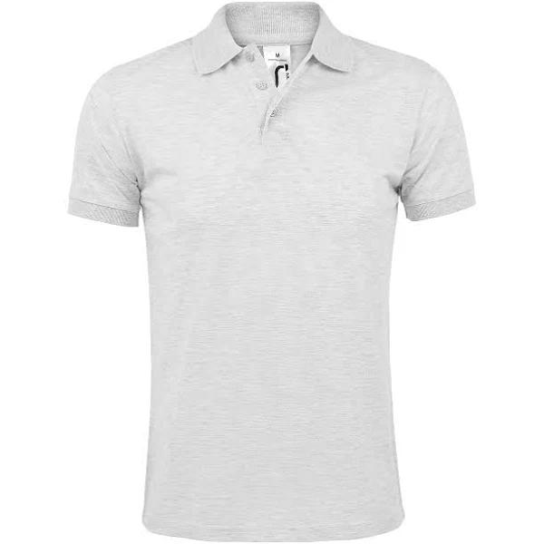 SOLS Mens Prime Pique Plain Short Sleeve Polo Shirt (Ash) (4XL)