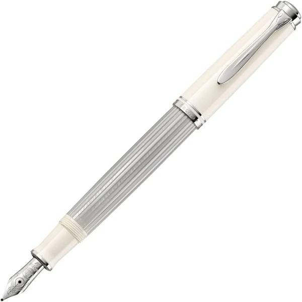 Pelikan Souveran M405 Fountain Pen Silver White Broad