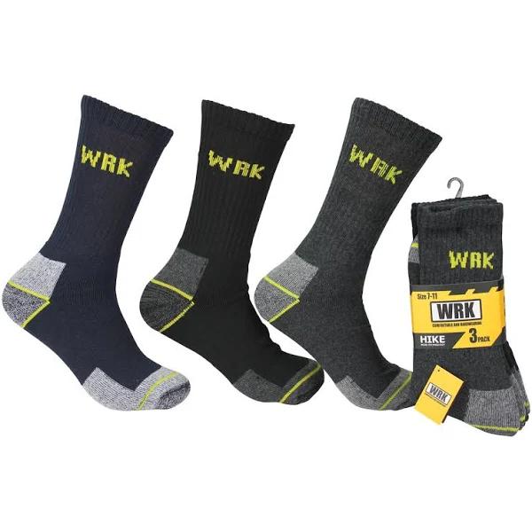 WRK 3pk Heavy Duty Cotton Blend Work Sock