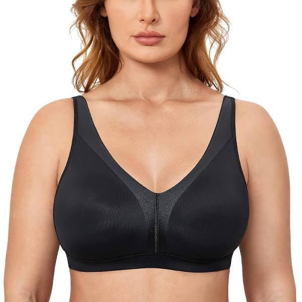 DELIMIRA Women's Wireless Bra Plus Size Full Coverage Smooth Unlined Support