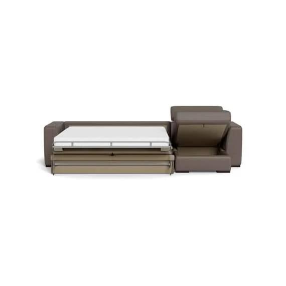 Siesta Leather Modular Sofabed Elephant by Freedom