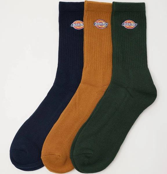 Dickies H.S Rockwood 3 Pack Socks - Navy/Brown/Green